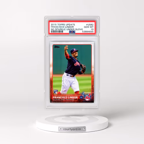 2015 Topps Update #US82 Francisco Lindor - No Sparkle Under Glove (PSA 10 GEM MINT)