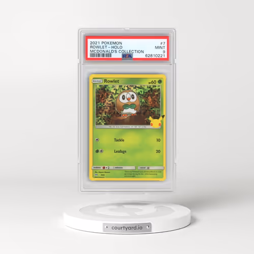 2021 Pokémon Mcdonald's Collection #7 Rowlet - Holo (PSA 9 MINT)