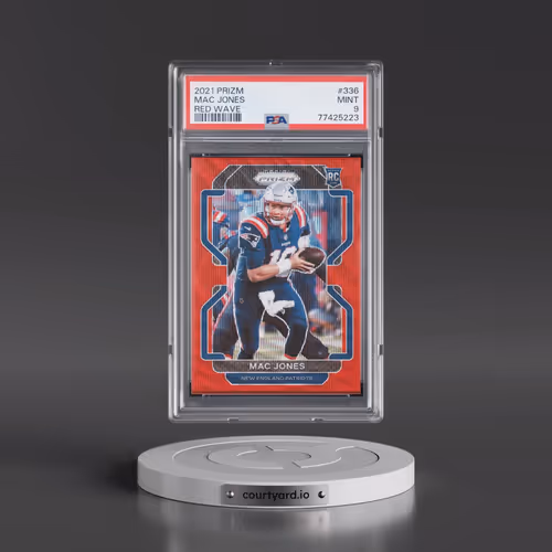 2021 Panini Prizm #336 Mac Jones - Red Wave (PSA 9 MINT)