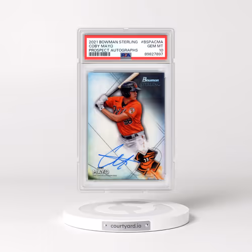 2021 Bowman Sterling Prospect Autographs #BSPACMA Coby Mayo (PSA 10 GEM MINT)