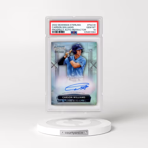 2022 Bowman Sterling Prospect Autographs #PACW Carson Williams - Refractor (PSA 10 GEM MINT)