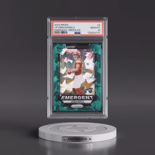 2024 Panini Prizm Emergent #2 Jayden Daniels - Green Ice (PSA 10 GEM MINT)