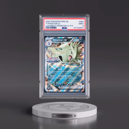 2025 Pokémon Pre EN-Prismatic Evolutions #064 Tyranitar EX - Holo Lucario EX & Tyranitar EX Premium