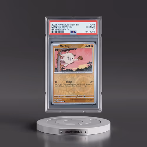 2023 Pokémon Mew EN-151 #056 Mankey - Reverse Holo (PSA 10 GEM MINT)