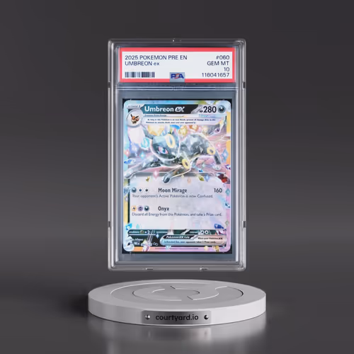 2025 Pokémon Pre EN-Prismatic Evolutions #060 Umbreon EX - Holo (PSA 10 GEM MINT)