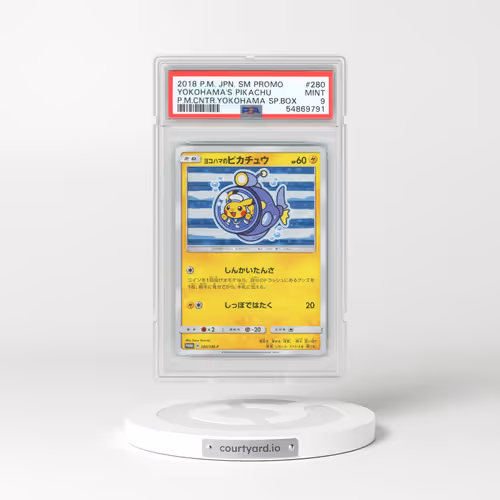 2018 Pokémon SM Promo #280 Yokohama's Pikachu - Pokemon Center Yokohama Special Box (PSA 9 MINT)