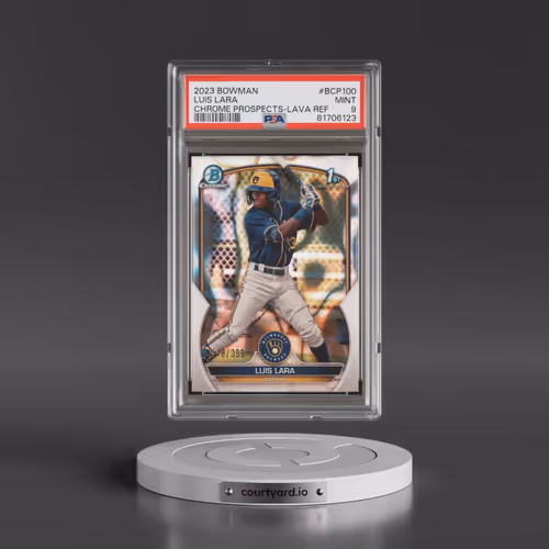 2023 Bowman Chrome Prospects #BCP100 Luis Lara - Lava Refractor (PSA 9 MINT)