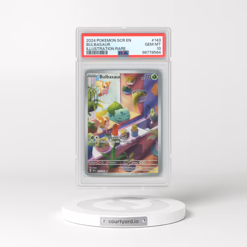 2024 Stellar Crown - SCR EN #143 Bulbasaur - Illustration Rare (PSA 10 GEM MINT)
