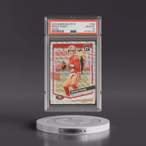 2023 Panini Donruss Optic #168 Brock Purdy - Wave (PSA 10 GEM MINT)