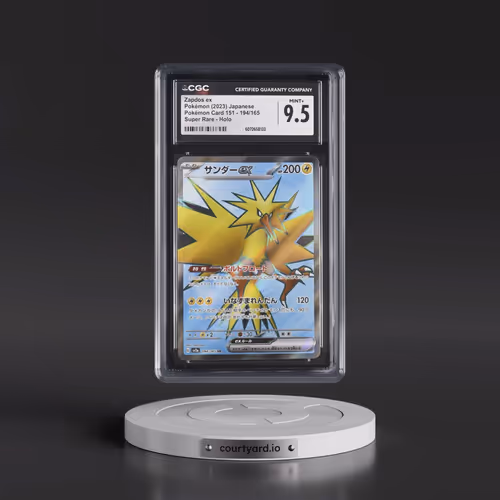 2023 Pokémon Card 151 #194/165 Zapdos ex - Super Rare Holo (CGC 9.5 MINT+)