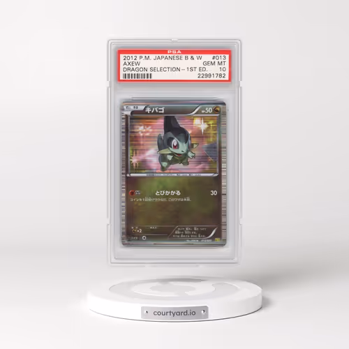 2012 Pokémon Black & White Dragon Selection #013 Axew - 1st Edition (PSA 10 GEM MINT)