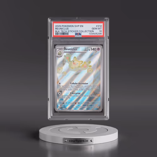 2025 Pokémon Svp EN-SV Black Star Promo #212 Reuniclus - Black Bolt Tech Sticker Collection (PSA 10