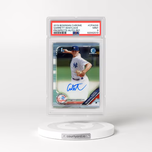 2019 Bowman Chrome Prospects Autographs #CPAGW Garrett Whitlock - Refractor (PSA 9 MINT)