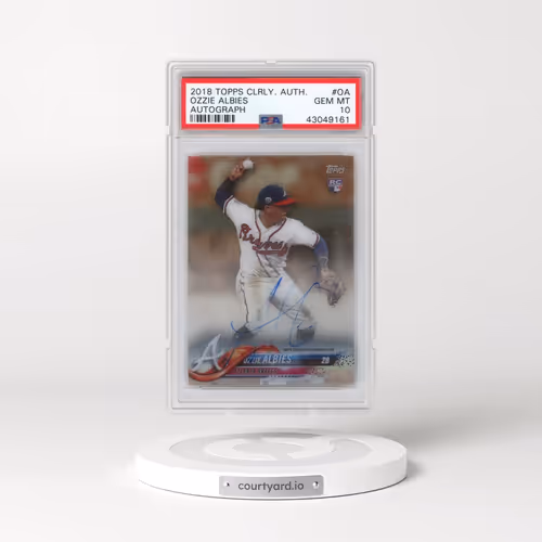 2018 Topps Clearly Authentic #OA Ozzie Albies - Autograph (PSA 10 GEM MINT)