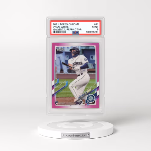 2021 Topps Chrome #61 Evan White - Magenta Refractor (PSA 9 MINT)