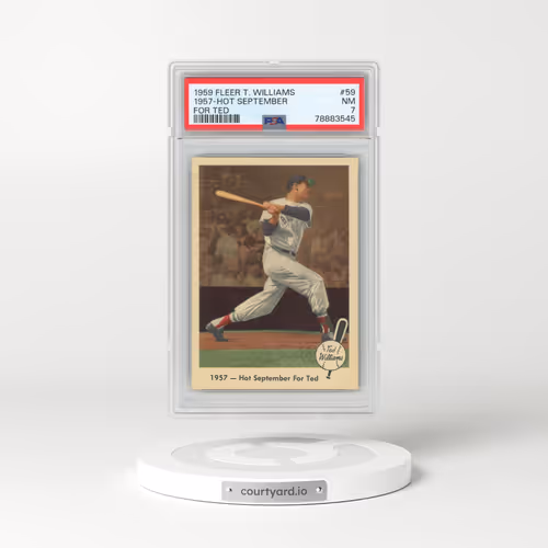 1959 Fleer Ted Williams #59 1957-Hot September - For Ted (PSA 7 NM)
