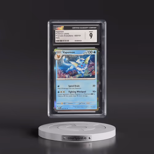 2025 Prismatic Evolutions - PRE EN #022/131 Vaporeon - Holo (CGC 9 MINT)