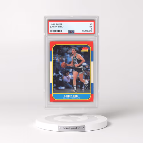 1986 Fleer #9 Larry Bird (PSA 5 EX)