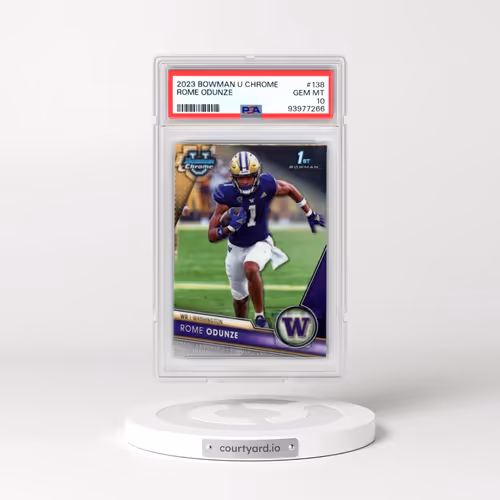 2023 Bowman University Chrome #138 Rome Odunze (PSA 10 GEM MINT)