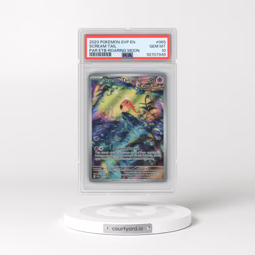2023 Pokémon Svp EN-SV Black Star Promo #065 Scream Tail - Paradox Rift Elite Trainer Box-Roaring Moon (PSA 10 GEM MINT)