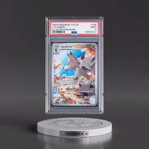 2025 Pokémon Jtg EN-Journey Together #166 Lycanroc - Illustration Rare (PSA 9 MINT)
