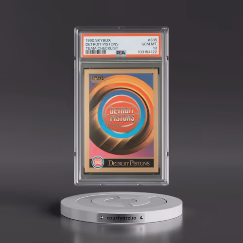 1990 Skybox #335 Detroit Pistons - Team Checklist (PSA 10 GEM MINT)