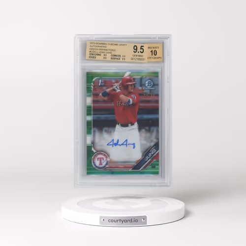2019 Bowman Draft Chrome Draft Picks Autograph #CDAJJ Josh Jung - Green Refractor (BGS 9.5 GEM MINT)