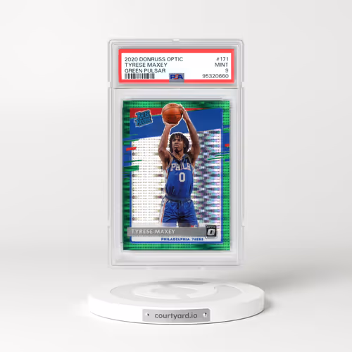 2020 Panini Donruss Optic #171 Tyrese Maxey - Green Pulsar (PSA 9 MINT)