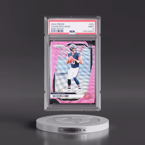 2024 Panini Prizm #301 Caleb Williams - Pink Wave (PSA 9 MINT)