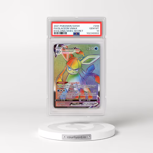 2021 Pokémon Sword & Shield Evolving Skies #208 Glaceon Vmax - Full Art Secret (PSA 10 GEM MINT)