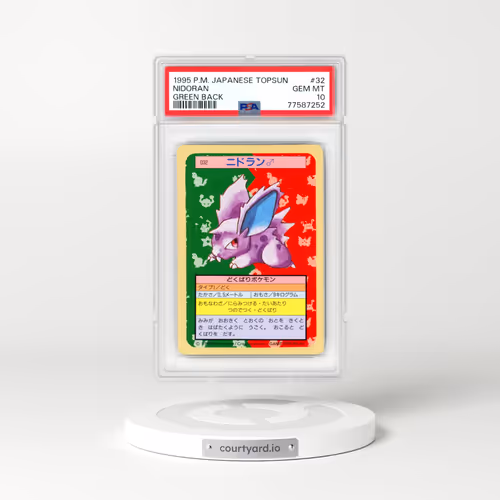 1997 Japanese (Only One Pokémon) Original Series #32 Nidoran♂ - (Green Back) 2nd Print (PSA 10 GEM MINT)