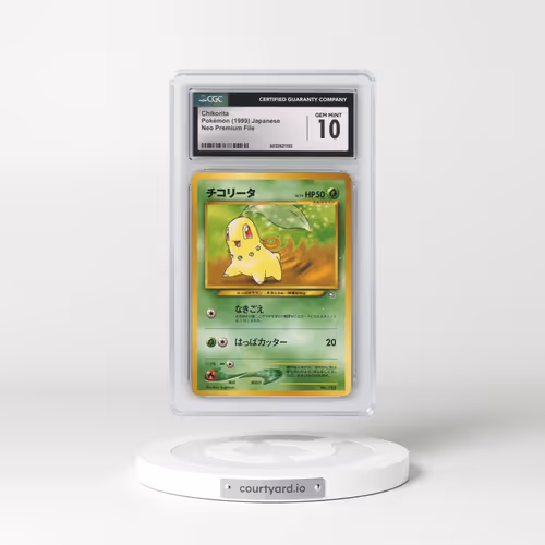 1999 Neo Premium File #152 Chikorita - No Rarity (CGC 10 GEM MINT)