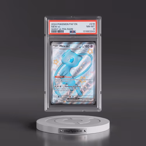 2024 Pokémon Paf EN-Paldean Fates #216 Mew EX - Holo Shiny Ultra Rare (PSA 8 NM-MT)