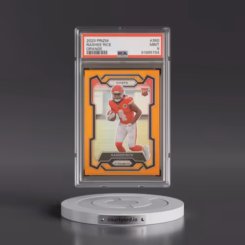 2023 Panini Prizm #350 Rashee Rice - Orange Prizm (PSA 9 MINT)