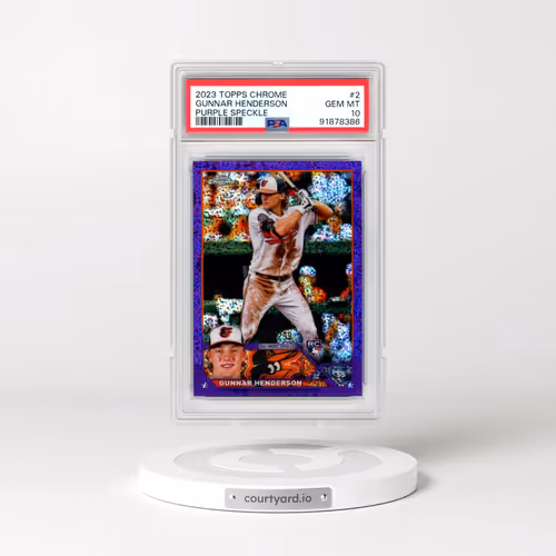2023 Topps Chrome #2 Gunnar Henderson - Purple Speckle Refractor (PSA 10 GEM MINT)