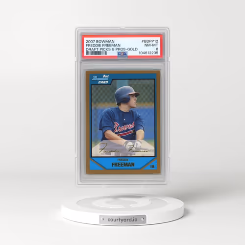 2007 Bowman Draft Picks & Prospects #BDPP12 Freddie Freeman - Gold (PSA 8 NM-MT)