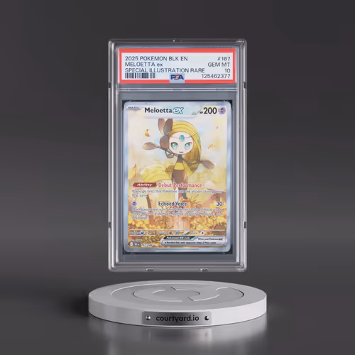 2025 Pokémon Blk EN-Black Bolt #167 Meloetta EX - Holo Special Illustration Rare (PSA 10 GEM MINT)