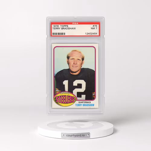 1976 Topps #75 Terry Bradshaw (PSA 7 NM)