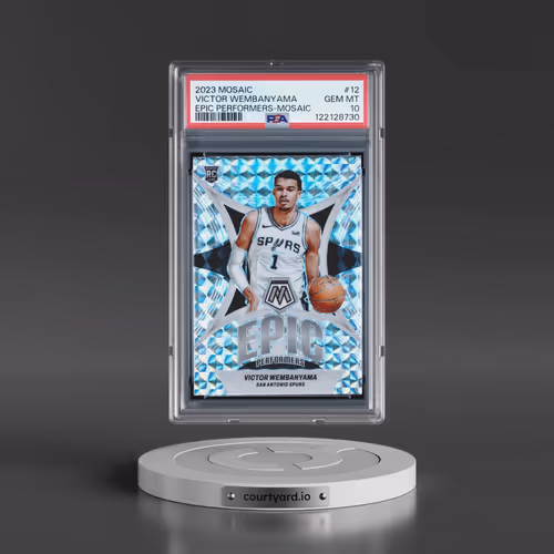 2023 Panini Mosaic Epic Performers #12 Victor Wembanyama - Mosaic (PSA 10 GEM MINT)