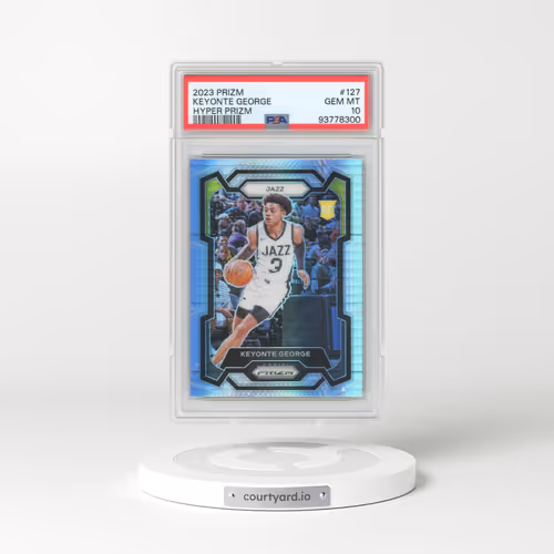 2023 Panini Prizm #127 Keyonte George - Hyper Prizm (PSA 10 GEM MINT)