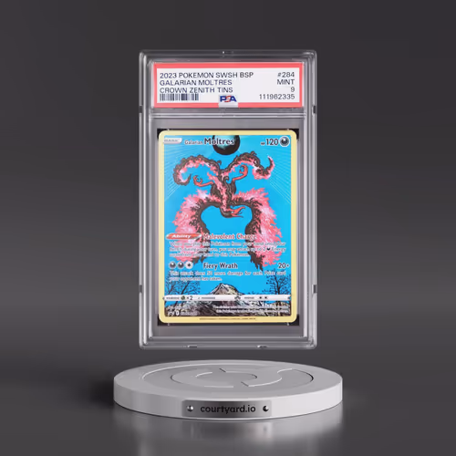 2023 Pokémon Swsh Black Star Promo #284 Galarian Moltres - Crown Zenith Tins (PSA 9 MINT)