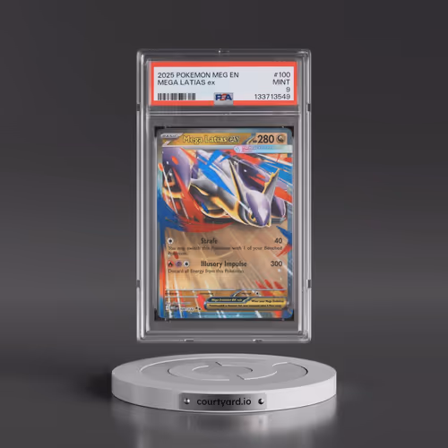 2025 Pokémon Meg EN-Mega Evolution #100 Mega Latias EX - Holo (PSA 9 MINT)