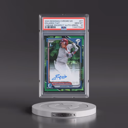 2024 Bowman Chrome Sapphire Edition Prospects Autographs #ET Eduardo Tait - Green (PSA 10 GEM MINT)