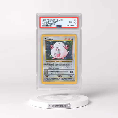 1999 Pokémon Game #3 Chansey - Holo Shadowless (PSA 6 EX-MT)
