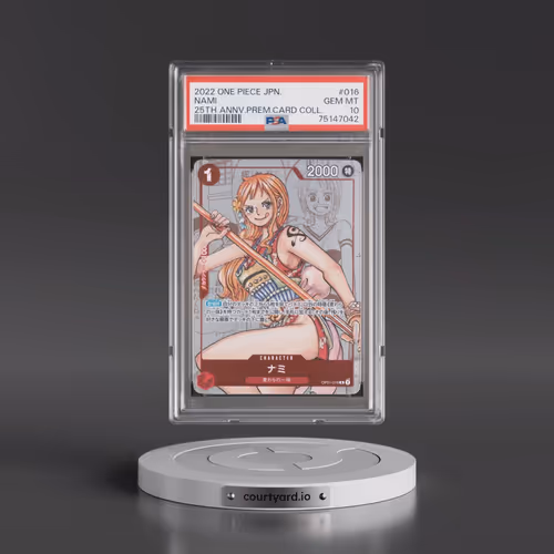 2022 One Piece Japanese 25th Anniversary Premium Card Collection #016 Nami (PSA 10 GEM MINT)