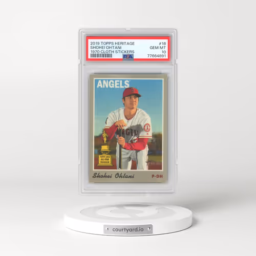 2019 Topps Heritage 1970 Cloth Stickers #16 Shohei Ohtani (PSA 10 GEM MINT)