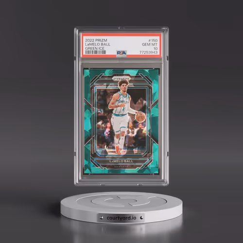 2022 Panini Prizm #150 LaMelo Ball - Green Ice (PSA 10 GEM MINT)