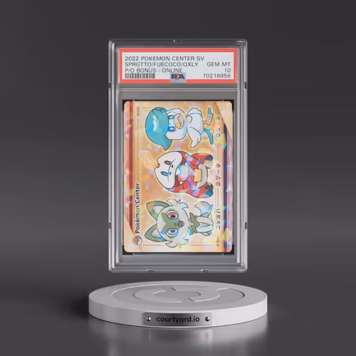 2022 Pokémon Center Scarlet & Violet Pre-Order Bonus Fuecoco/Quaxly/Sprigatito - Online (PSA 10 GEM