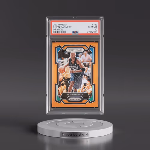 2023 Panini Prizm #183 Kevin Garnett - Orange Prizm (PSA 10 GEM MINT)