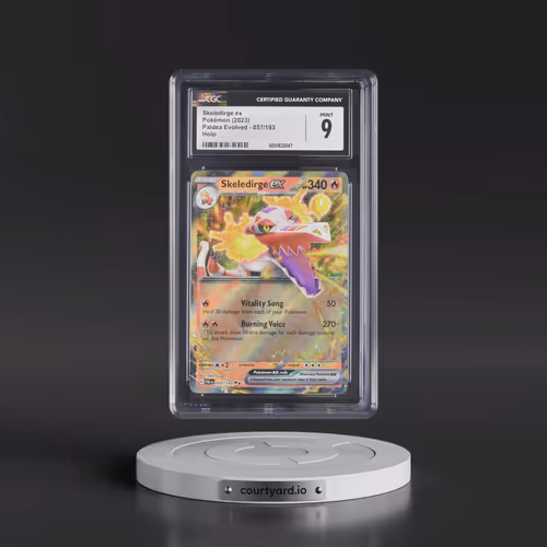 2023 Pokémon Pal EN-Paldea Evolved #037 Skeledirge EX - Holo (CGC 9 MINT)